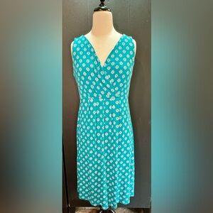St. John's Bay Blue Sleeveless V-Neck Sundress LT